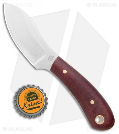LT Wright Knives Lil Muk Fixed Blade Double Red Matte Saber (2.75" Satin) 6 LT Wright Knives Lil Muk Fixed Blade Double Red Matte Saber (2.75" Satin) - Image 4