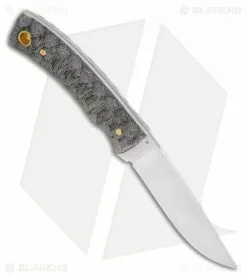 LT Wright Knives LT Wright Revere Fixed Blade Knife Black Micarta (3.25" Satin) -Avokelavavat Sales Store LT Wright Revere Fixed Blade Knife Black Micarta Satin Flat BHQ 99127 ns side