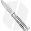 Les Voorhies Custom Knives Balisong Butterfly Knife Titanium (4.1" Satin) -Avokelavavat Sales Store Les Voorhies Custom Knives Butterfly ti satin BHQ 75581 er