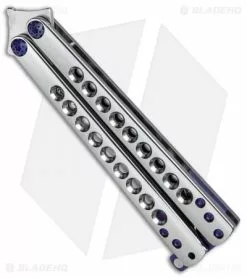 Les Voorhies Custom Model 2 Balisong Butterfly Knife Titanium (4.25" Satin) -Avokelavavat Sales Store Les Voorhies Custom Model 2 ti satin BHQ 77657 er spine