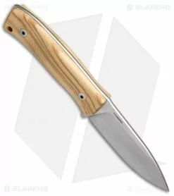 LionSteel M4 Fixed Blade Knife Olive Wood (3.75" Satin M390) -Avokelavavat Sales Store Lion Steel M4 Olive BHQ 37401 jr spine