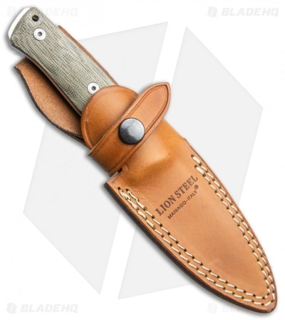 LionSteel B35 Fixed Blade Knife Green Micarta (3.5" Satin) 5 LionSteel B35 Fixed Blade Knife Green Micarta (3.5" Satin) - Image 3
