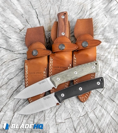 LionSteel B35 Fixed Blade Knife Santos Wood (3.5" Satin) 7 LionSteel B35 Fixed Blade Knife Santos Wood (3.5" Satin) - Image 5