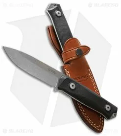 LionSteel Bushcraft B41 Fixed Blade Knife Black G-10 (4" Stonewash) -Avokelavavat Sales Store LionSteel Bushcraft B41 Black G 10 BHQ 113990 jr sheath