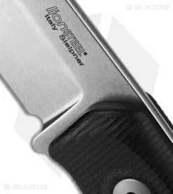 LionSteel Bushcraft B41 Fixed Blade Knife Black G-10 (4" Stonewash) -Avokelavavat Sales Store LionSteel Bushcraft B41 Black G 10 BHQ 113990 jr spine