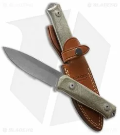 LionSteel Bushcraft B41 Fixed Blade Knife Green Micarta (4" Stonewash) -Avokelavavat Sales Store LionSteel Bushcraft B41 Green Micarta BHQ 113989 jr sheath