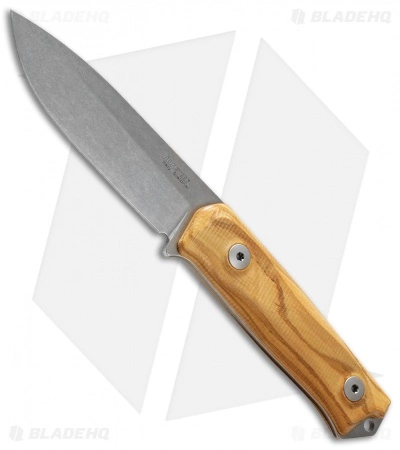 LionSteel Bushcraft B41 Fixed Blade Knife Olive Wood (4" Stonewash) 3 LionSteel Bushcraft B41 Fixed Blade Knife Olive Wood (4" Stonewash)