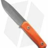LionSteel Bushcraft B41 Fixed Blade Knife Orange G-10 (4" Stonewash)