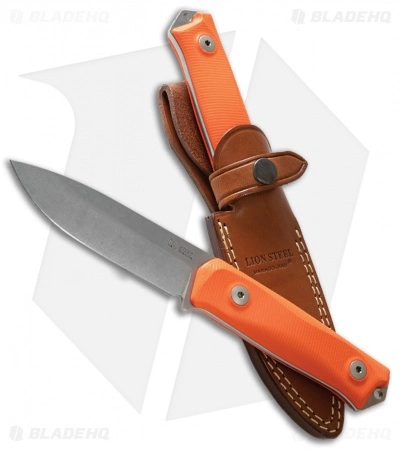 LionSteel Bushcraft B41 Fixed Blade Knife Orange G-10 (4" Stonewash) 5 LionSteel Bushcraft B41 Fixed Blade Knife Orange G-10 (4" Stonewash) - Image 3