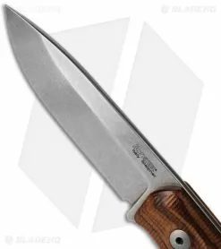 LionSteel Bushcraft B41 Fixed Blade Knife Santos Wood (4" Stonewash) -Avokelavavat Sales Store LionSteel Bushcraft B41 Santos Wood BHQ 113992 jr spine
