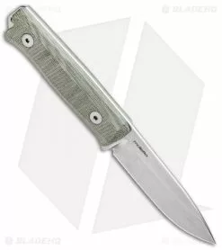 LionSteel Bushcraft B-40 Fixed Blade Camping Knife Green Micarta (4" Stonewash) -Avokelavavat Sales Store LionSteel Bushcraft Fixed Camping Green Micarta SW B40 OR BHQ 94392 jr spine