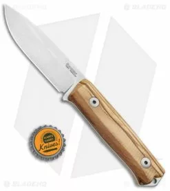 LionSteel Bushcraft B-40 Fixed Blade Camping Knife Olive Wood (4" Stonewash) -Avokelavavat Sales Store LionSteel Bushcraft Fixed Camping Santos Wood SW B40 ST BHQ 94388 jr bottlecap