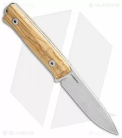 LionSteel Bushcraft B-40 Fixed Blade Camping Knife Olive Wood (4" Stonewash) -Avokelavavat Sales Store LionSteel Bushcraft Fixed Camping Santos Wood SW B40 ST BHQ 94388 jr spine