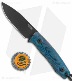 LionSteel M1 Fixed Blade Knife Blue Micarta (2.9" Black DLC M4) BHQ Exclusive -Avokelavavat Sales Store LionSteel Exclusive M1 Fixed Blade Blue Canvas Micarta M4 Black BHQ 143260 jr bottlecap
