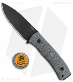 LionSteel M4 Fixed Blade Knife Black Micarta (3.75" Black M4) BHQ Exclusive -Avokelavavat Sales Store LionSteel Exclusive M4 Fixed Blade Black Canvas Micarta M4 Black BHQ 143262 jr bottlecap