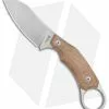 LionSteel H1 Skinner Fixed Blade Knife Natural Micarta (3.25" Stonewash)