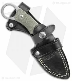 LionSteel H2 Drop Point Fixed Blade Knife Green Micarta (3.25" Stonewash) -Avokelavavat Sales Store LionSteel H2 Fixed Blade DP Green Micarta SW BHQ 126367 jr sheath