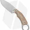 LionSteel H2 Drop Point Fixed Blade Knife Natural Micarta (3.25" Stonewash) -Avokelavavat Sales Store LionSteel H2 Fixed Blade DP Natural Micarta SW BHQ 126366 jr