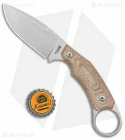 LionSteel H2 Drop Point Fixed Blade Knife Natural Micarta (3.25" Stonewash) -Avokelavavat Sales Store LionSteel H2 Fixed Blade DP Natural Micarta SW BHQ 126366 jr bottlecap
