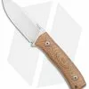 LionSteel M4 Fixed Blade Knife Natural Micarta (3.75" Satin M390)