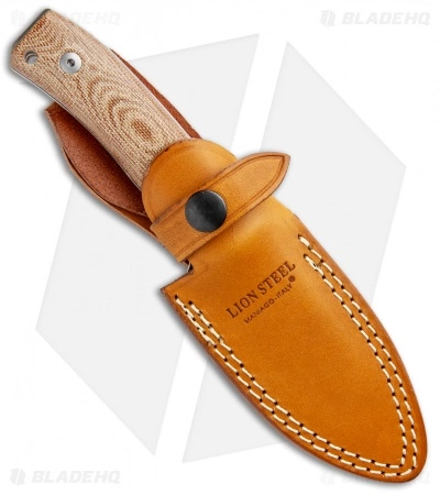 LionSteel M4 Fixed Blade Knife Natural Micarta (3.75" Satin M390) 5 LionSteel M4 Fixed Blade Knife Natural Micarta (3.75" Satin M390) - Image 3