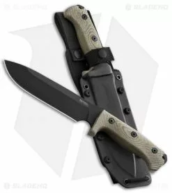 LionSteel M7 Hunting Fixed Blade Knife Tan Micarta (7" Black) -Avokelavavat Sales Store LionSteel M7 Green Micarta Black BHQ 113520 jr sheath