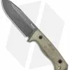 LionSteel T6 Hunting Fixed Blade Knife Green Micarta (6" Black SW)