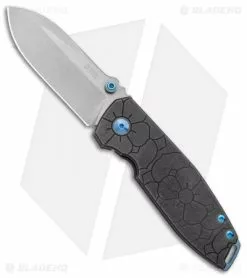 BRNLY SQD-2 Frame Lock Knife Rose Milled Titanium (3" Stonewash)
