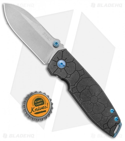 BRNLY SQD-2 Frame Lock Knife Rose Milled Titanium (3" Stonewash) 6 BRNLY SQD-2 Frame Lock Knife Rose Milled Titanium (3" Stonewash) - Image 4