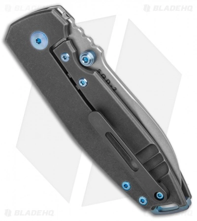 BRNLY SQD-2 Frame Lock Knife Rose Milled Titanium (3" Stonewash) 5 BRNLY SQD-2 Frame Lock Knife Rose Milled Titanium (3" Stonewash) - Image 3