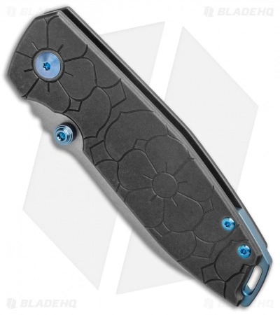 BRNLY SQD-2 Frame Lock Knife Rose Milled Titanium (3" Stonewash) 4 BRNLY SQD-2 Frame Lock Knife Rose Milled Titanium (3" Stonewash) - Image 2