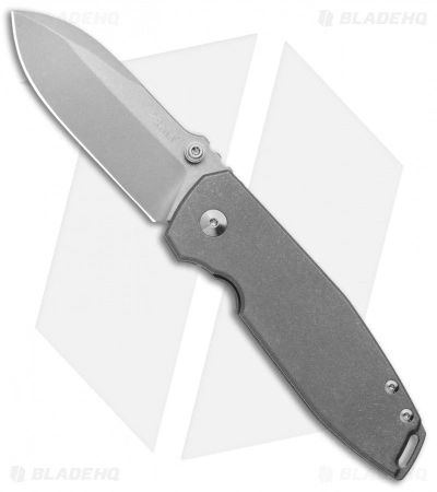 BRNLY SQD-2 Frame Lock Knife Titanium Gray Hardware (3" Stonewash) 3 BRNLY SQD-2 Frame Lock Knife Titanium Gray Hardware (3" Stonewash)