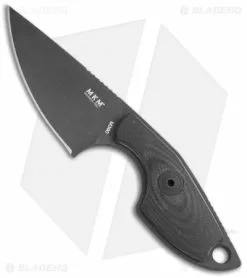 MKM Voxnaes Mikro 1 Fixed Blade Knife Black G-10 (2" Black)