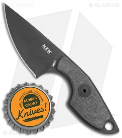MKM Voxnaes Mikro 1 Fixed Blade Knife Carbon Fiber (2" Black) 6 MKM Voxnaes Mikro 1 Fixed Blade Knife Carbon Fiber (2" Black) - Image 4