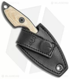 MKM Voxnaes Mikro 1 Fixed Blade Knife Natural Canvas Micarta (2" Black) -Avokelavavat Sales Store MKM Voxnaes Mikro Natural Canvas Micarta Black MR01 NCB BHQ 117242 jr sheath