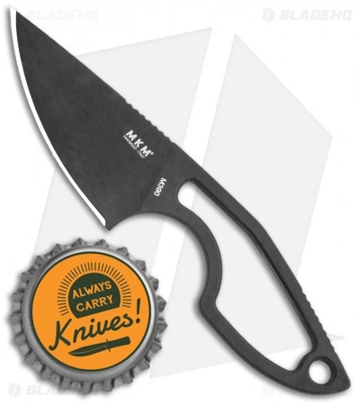 MKM Voxnaes Mikro 1 Fixed Blade Knife Skeletonized Stainless Steel (2" Black) 6 MKM Voxnaes Mikro 1 Fixed Blade Knife Skeletonized Stainless Steel (2" Black) - Image 4