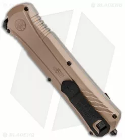 Smith & Wesson M&P OTF Spring Assisted Spear Point Knife Tan (3.5" Black) -Avokelavavat Sales Store MP OTF Assist Finger Actuator SP 1084315 BHQ 80730 jr side