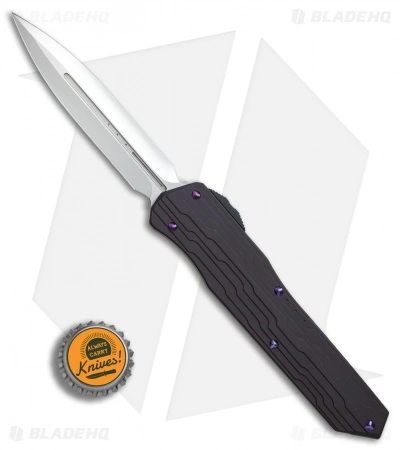 Marfione Custom Knives Marfione Custom Cypher D/E OTF Automatic Knife W/ Purple HW (4" Mirror Polish) 6 Marfione Custom Knives Marfione Custom Cypher D/E OTF Automatic Knife W/ Purple HW (4" Mirror Polish) - Image 4