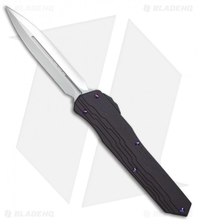 Marfione Custom Knives Marfione Custom Cypher D/E OTF Automatic Knife W/ Purple HW (4" Mirror Polish) 3 Marfione Custom Knives Marfione Custom Cypher D/E OTF Automatic Knife W/ Purple HW (4" Mirror Polish)