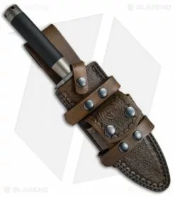 Marfione Custom Knives Interceptor Dagger Survival Knife Bronzed (7.8 Damascus) -Avokelavavat Sales Store Marfione Custom Interceptor Dagger Boomerang Damascus Bronze Double Blast BHQ 68364 jr sheath