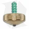 Marfione Custom Knives Mini Spin Top - Brass W/ Green Ti Stem