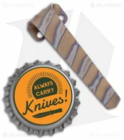 Maverick Customs Titanium Heretic Cleric Pocket Clip -Striped Flame Titanium -Avokelavavat Sales Store Maverick Customs Ti Heretic Cleric Pocket Clip Striped BB Flame BHQ 137295 jr bottlecap