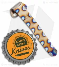 Maverick Customs Titanium Heretic Manticore Pocket Clip - Flame Stripe Edges -Avokelavavat Sales Store Maverick Customs Ti Heretic Manticore Pocket Clip Flame Stripe Edges BHQ 103397 jr bottlecap