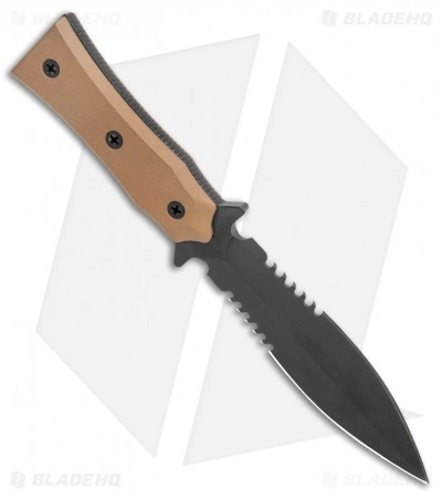 Medford Knife & Tool Medford BOA-P Knife Black-Ops Anti-Personnel Coyote Tan G-10 (5.5" PVD) 4 Medford Knife & Tool Medford BOA-P Knife Black-Ops Anti-Personnel Coyote Tan G-10 (5.5" PVD) - Image 2