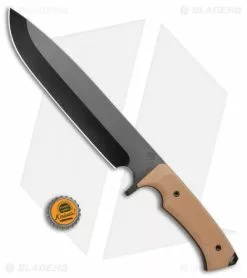 Medford Knife & Tool Medford Bonfire Fixed Blade Knife Coyote G-10 (7.5" Black PVD) MKT -Avokelavavat Sales Store Medford Bonfire Coyote G 10 Black PVD BHQ 109416 jr bottlecap