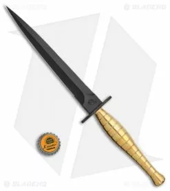 Medford Knife & Tool Medford FS Commando ARMY Dagger Fixed Blade Knife Brass (7" PVD) -Avokelavavat Sales Store Medford FS Commando ARMY Dagger Brass PVD BHQ 116186 jr bottlecap