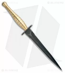 Medford Knife & Tool Medford FS Commando SEALS Dagger Fixed Blade Knife Brass (7" Black) -Avokelavavat Sales Store Medford FS Commando SEALS Dagger Brass Black BHQ 100890 jr spine