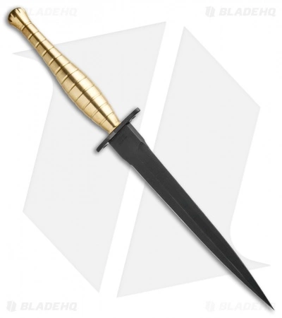 Medford Knife & Tool Medford FS Commando USMC Dagger Fixed Blade Knife Brass (7" Black) 4 Medford Knife & Tool Medford FS Commando USMC Dagger Fixed Blade Knife Brass (7" Black) - Image 2