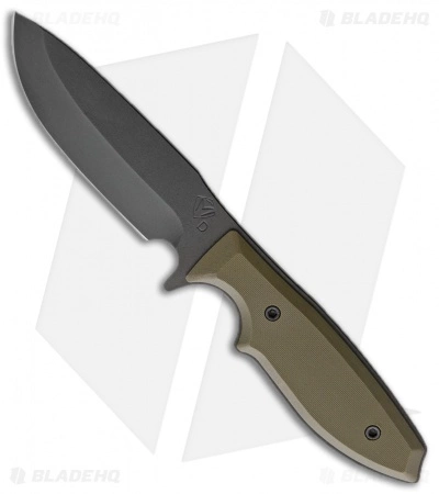 Medford Knife & Tool Medford Huntsman Strapper Fixed Blade Knife OD Green G-10 (3.75" Black) MKT 3 Medford Knife & Tool Medford Huntsman Strapper Fixed Blade Knife OD Green G-10 (3.75" Black) MKT