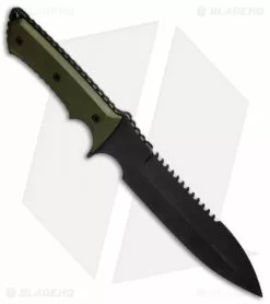 Medford Knife & Tool Medford Jungle Fighter Fixed Blade Knife OD Green G-10 (5.75" Gray) MKT -Avokelavavat Sales Store Medford Jungle Figher Green G 10 Gray MK66DP 10KB BHQ 49787 jr spine